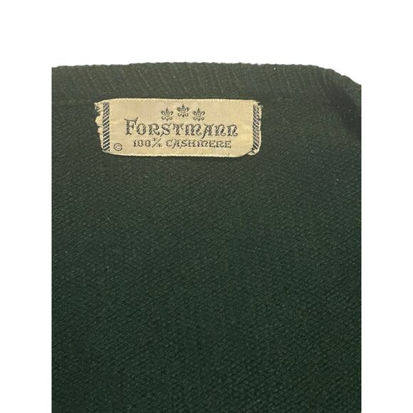 Vintage Forstmann 100% Cashmere Forest Green Sweater Women’s (M/L) Luxury Knit - Picture 4 of 4